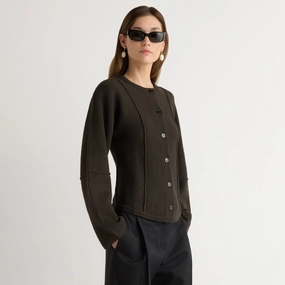 Wren Exposed-Seam Cardigan Anti Pilling Treatment