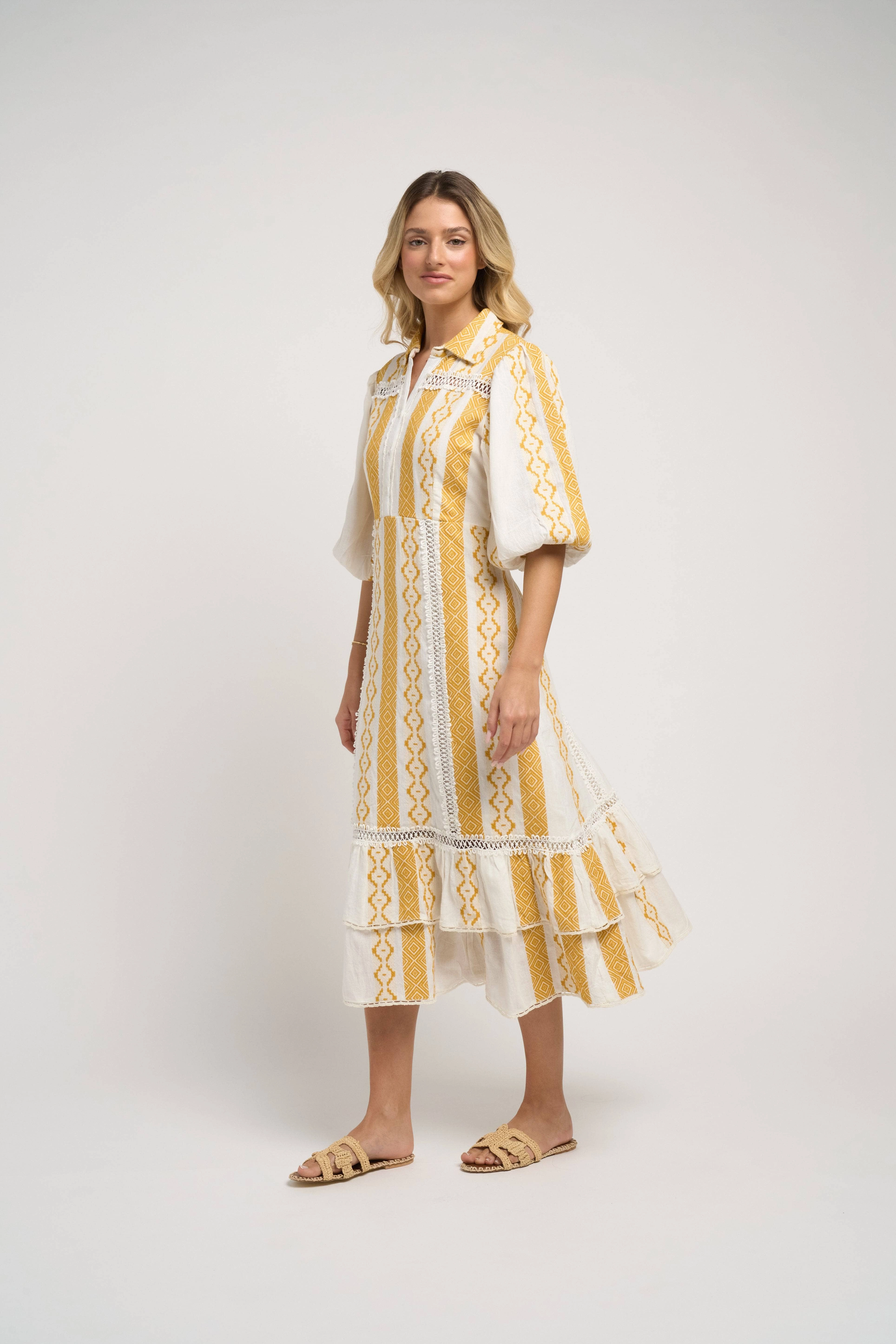 Catalina II Dress Yellow Comfortable Shape