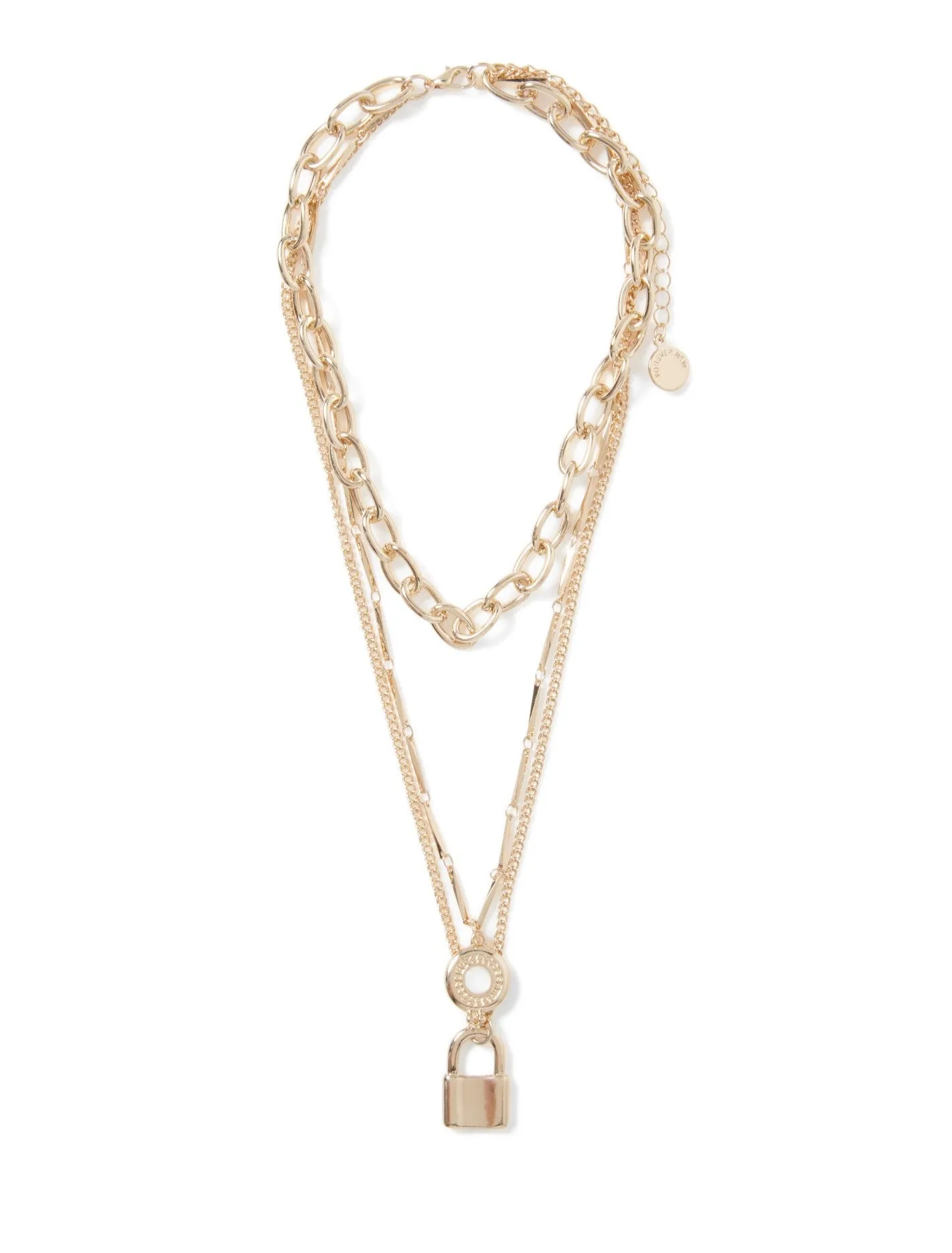 Cecilia Padlock Multi Chain Necklace