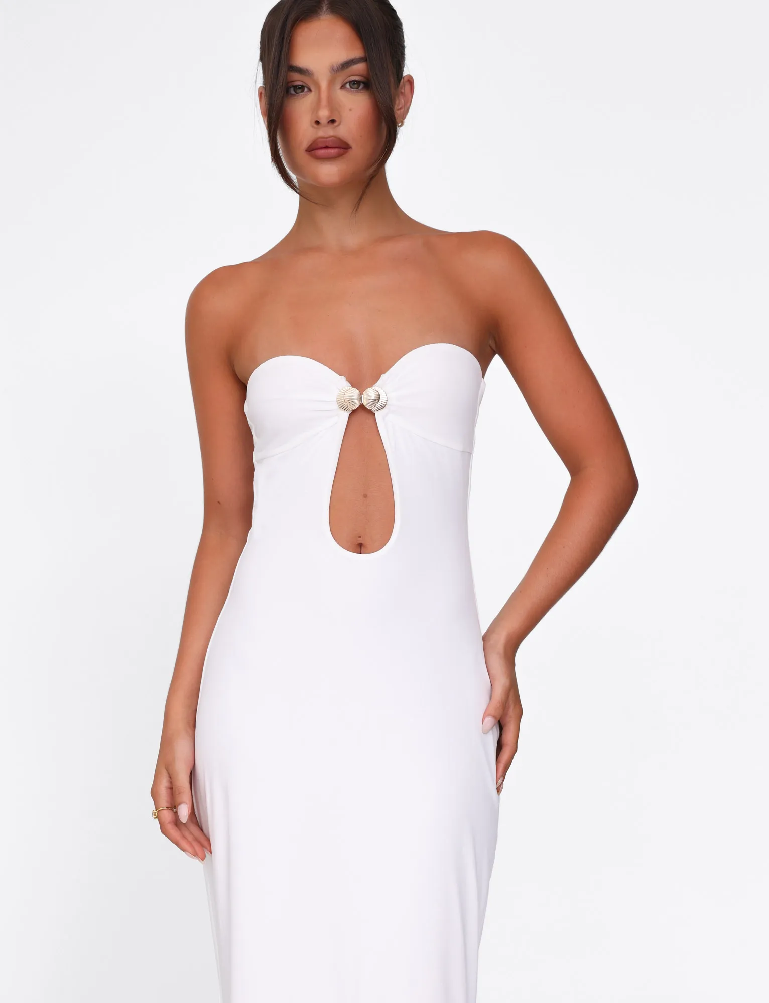 Bright Colors CECILY MAXI DRESS - WHITE