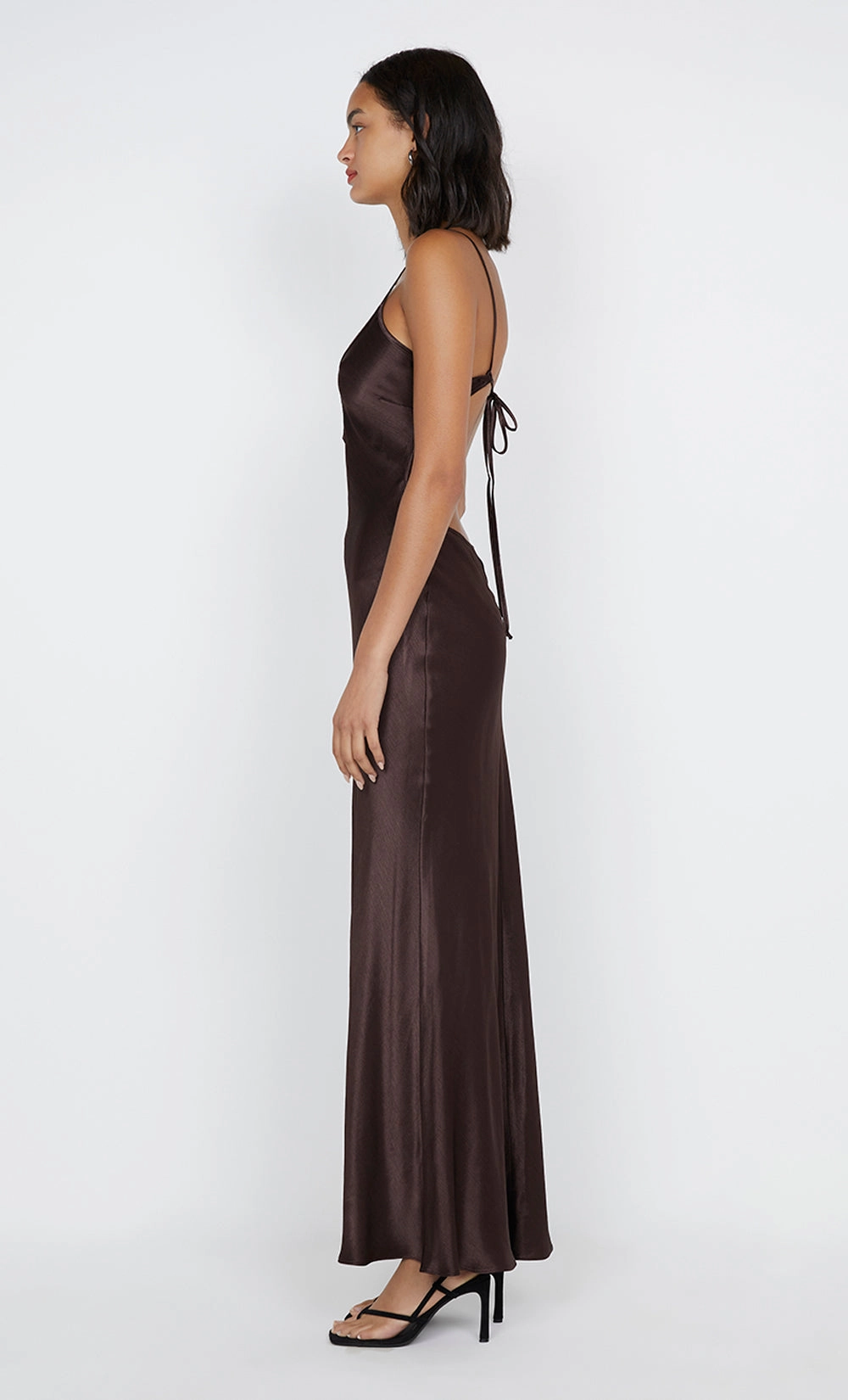 CEDAR CITY MAXI DRESS - DARK CHOC/DARK CHOC Balloon-Sleeve