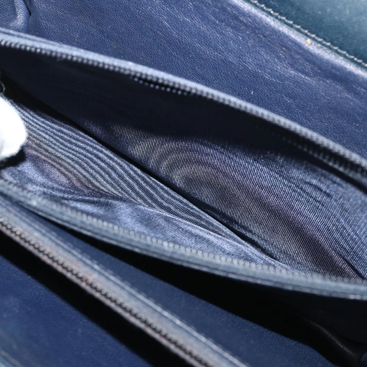 CELINE C Macadam Canvas Shoulder Bag Navy 33902
