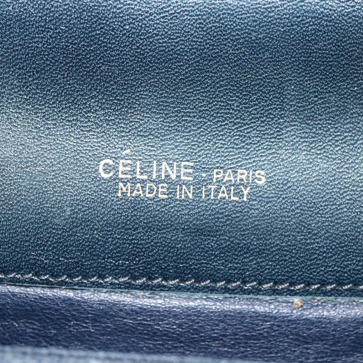 CELINE C Macadam Canvas Shoulder Bag Navy 33902