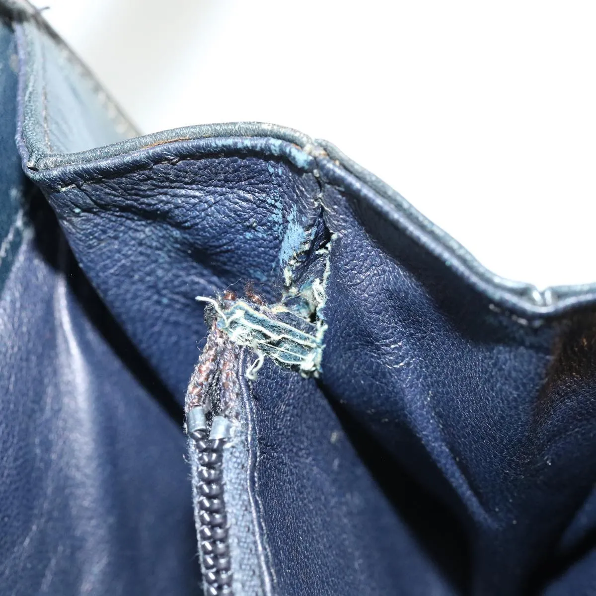 CELINE C Macadam Canvas Shoulder Bag Navy 33902