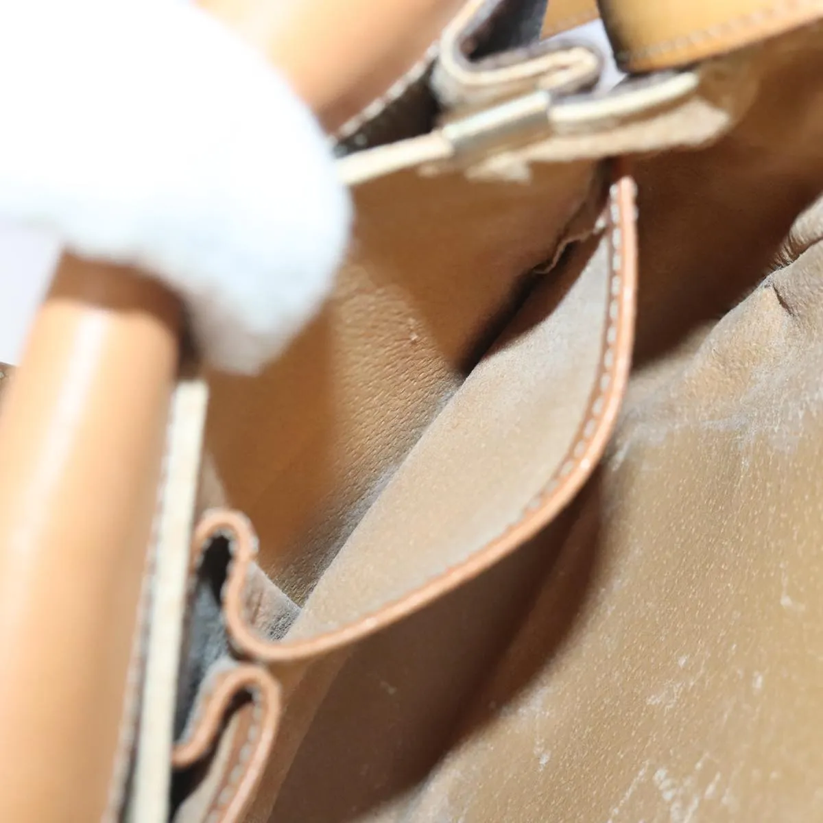 CELINE Macadam Canvas Shoulder Bag PVC Brown bs18084