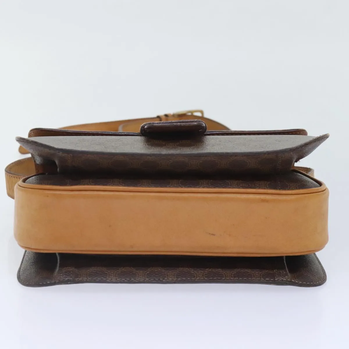 CELINE Macadam Canvas Shoulder Bag PVC Brown bs18084