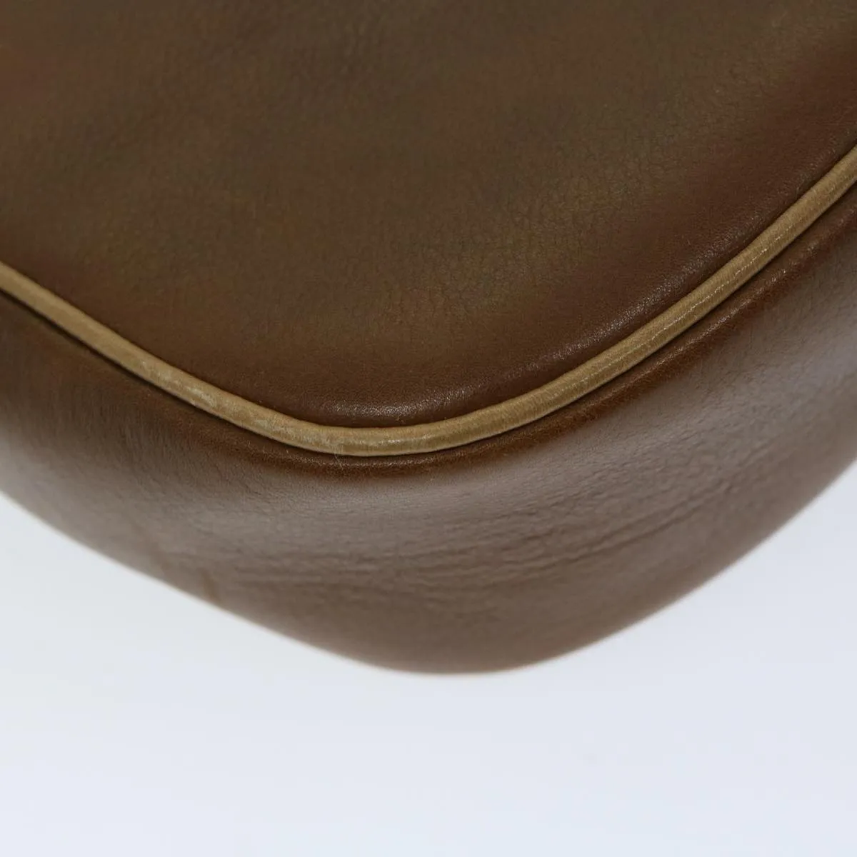 CELINE Shoulder Bag Leather Brown 68342