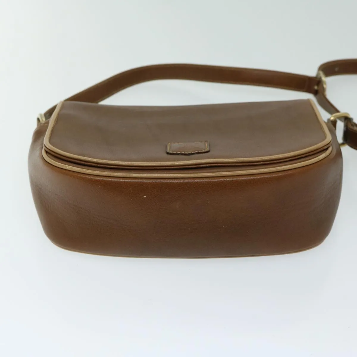 CELINE Shoulder Bag Leather Brown 68342