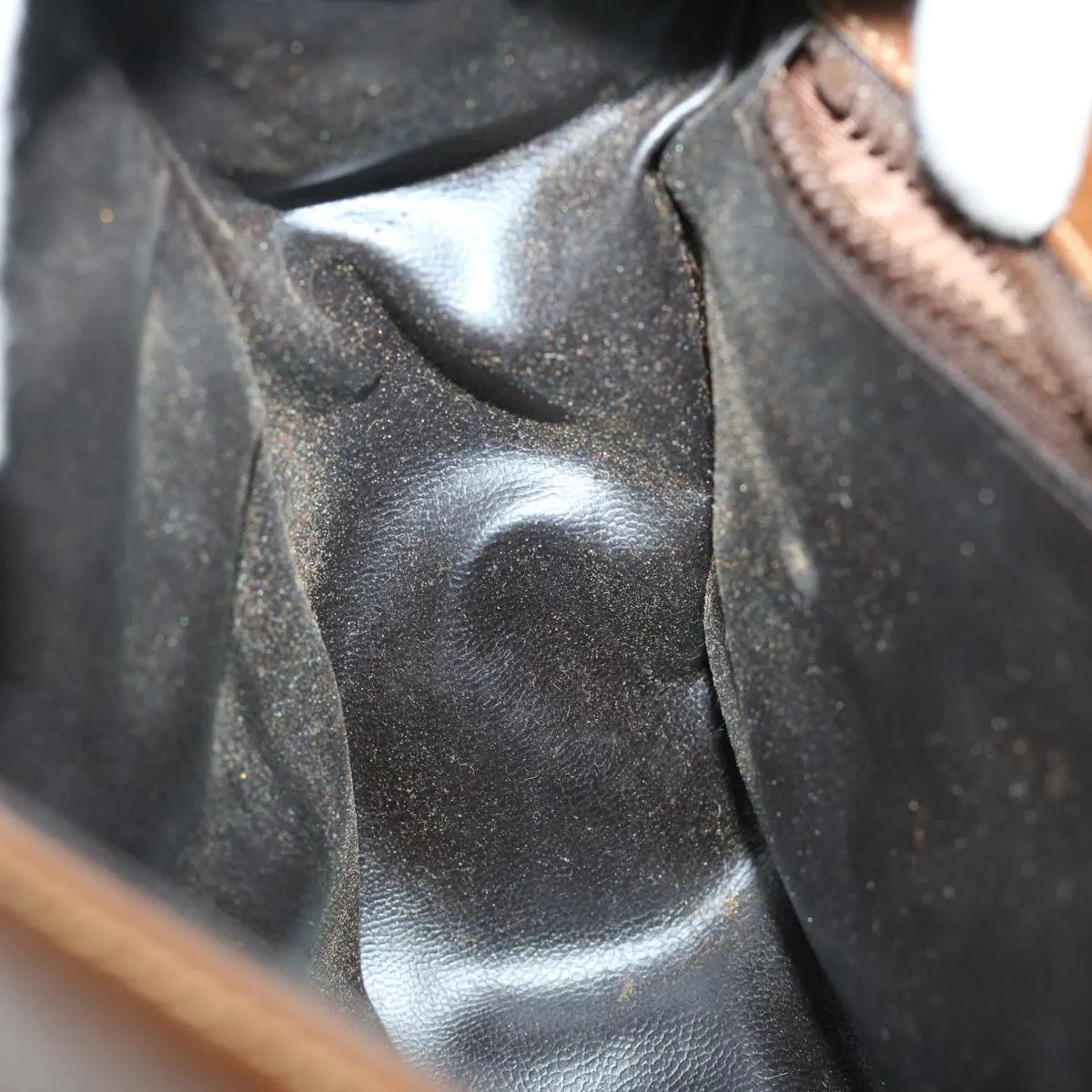 CELINE Shoulder Bag Leather Brown 68342