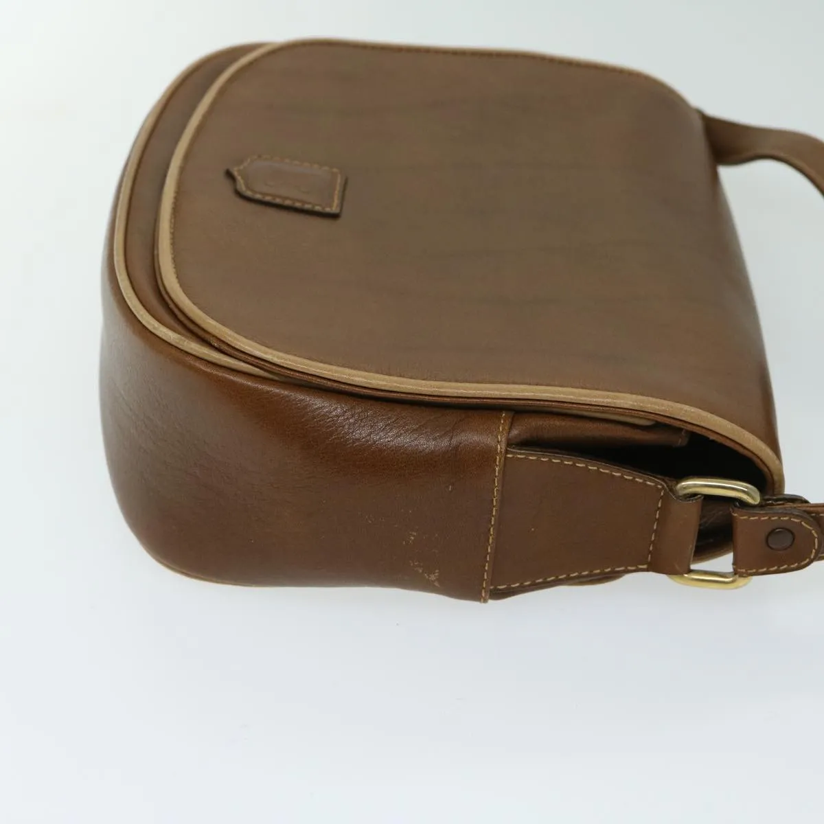 CELINE Shoulder Bag Leather Brown 68342