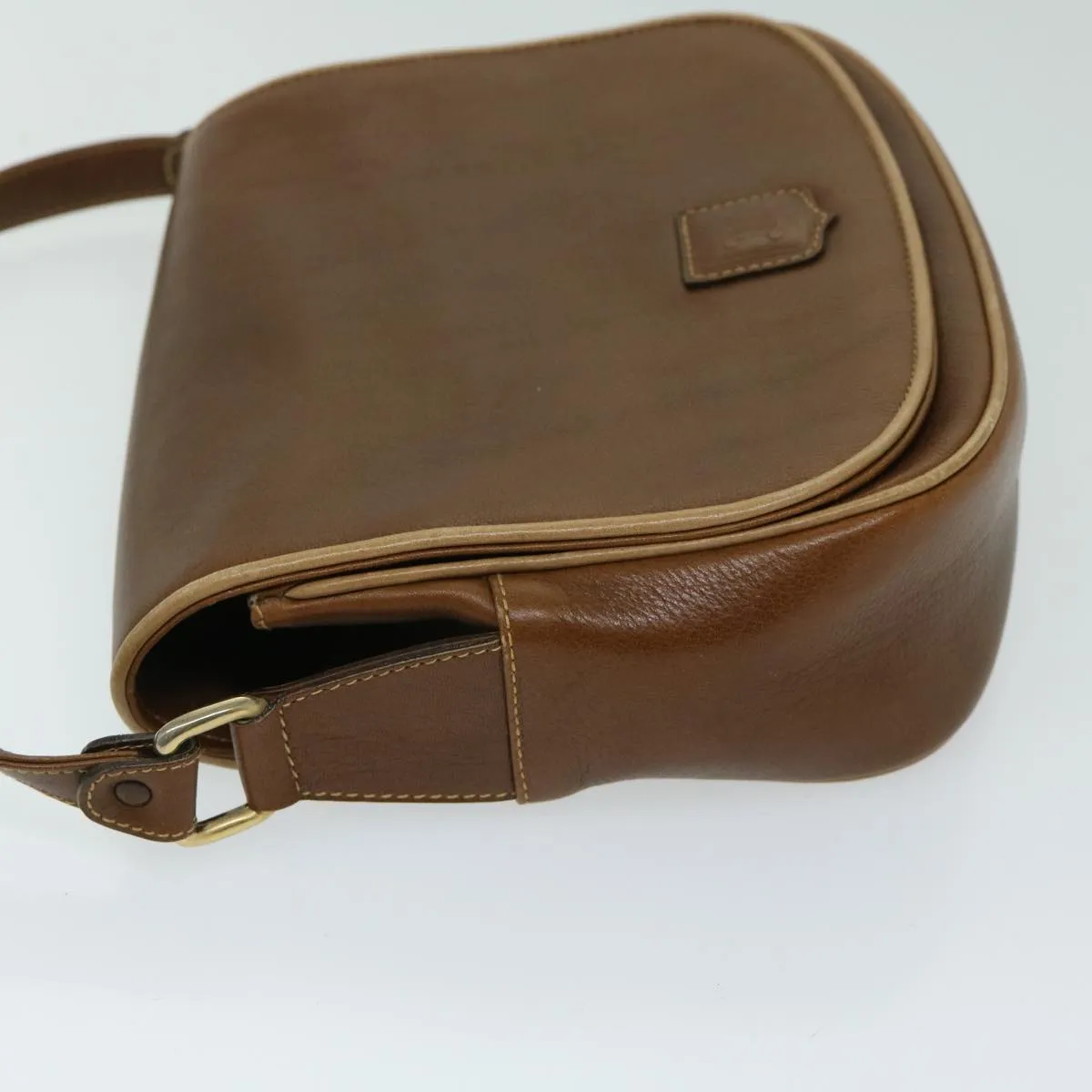CELINE Shoulder Bag Leather Brown 68342