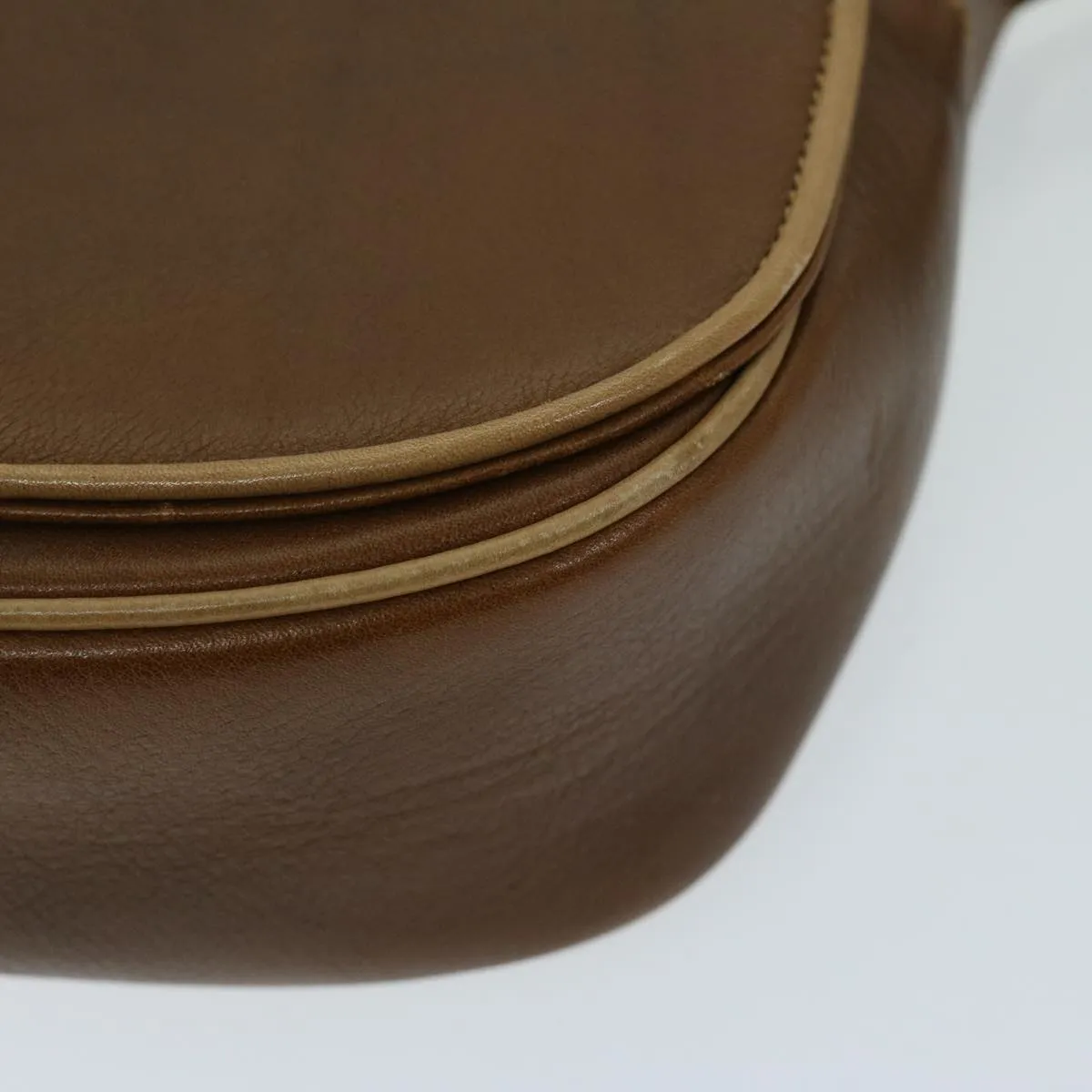 CELINE Shoulder Bag Leather Brown 68342