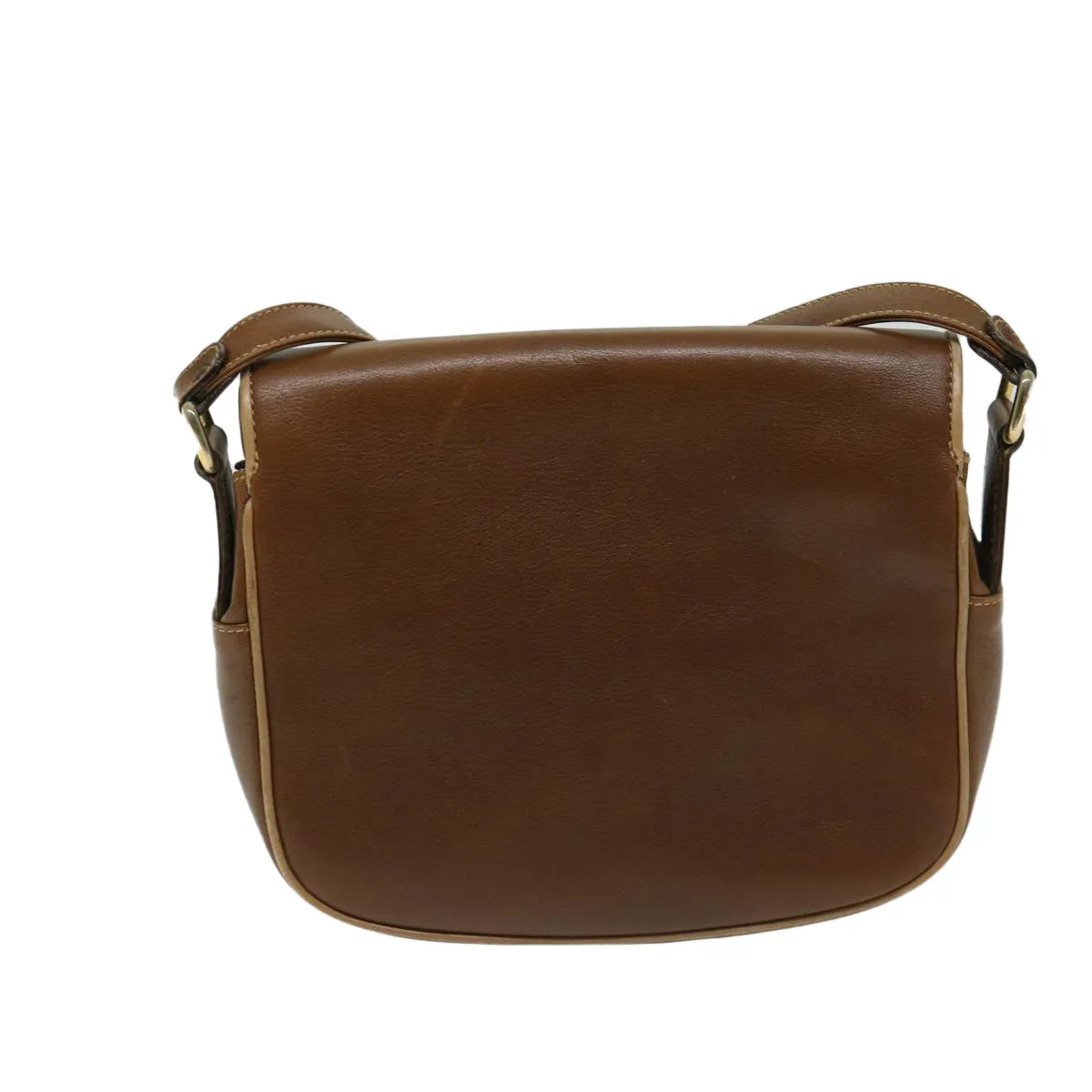 CELINE Shoulder Bag Leather Brown 68342