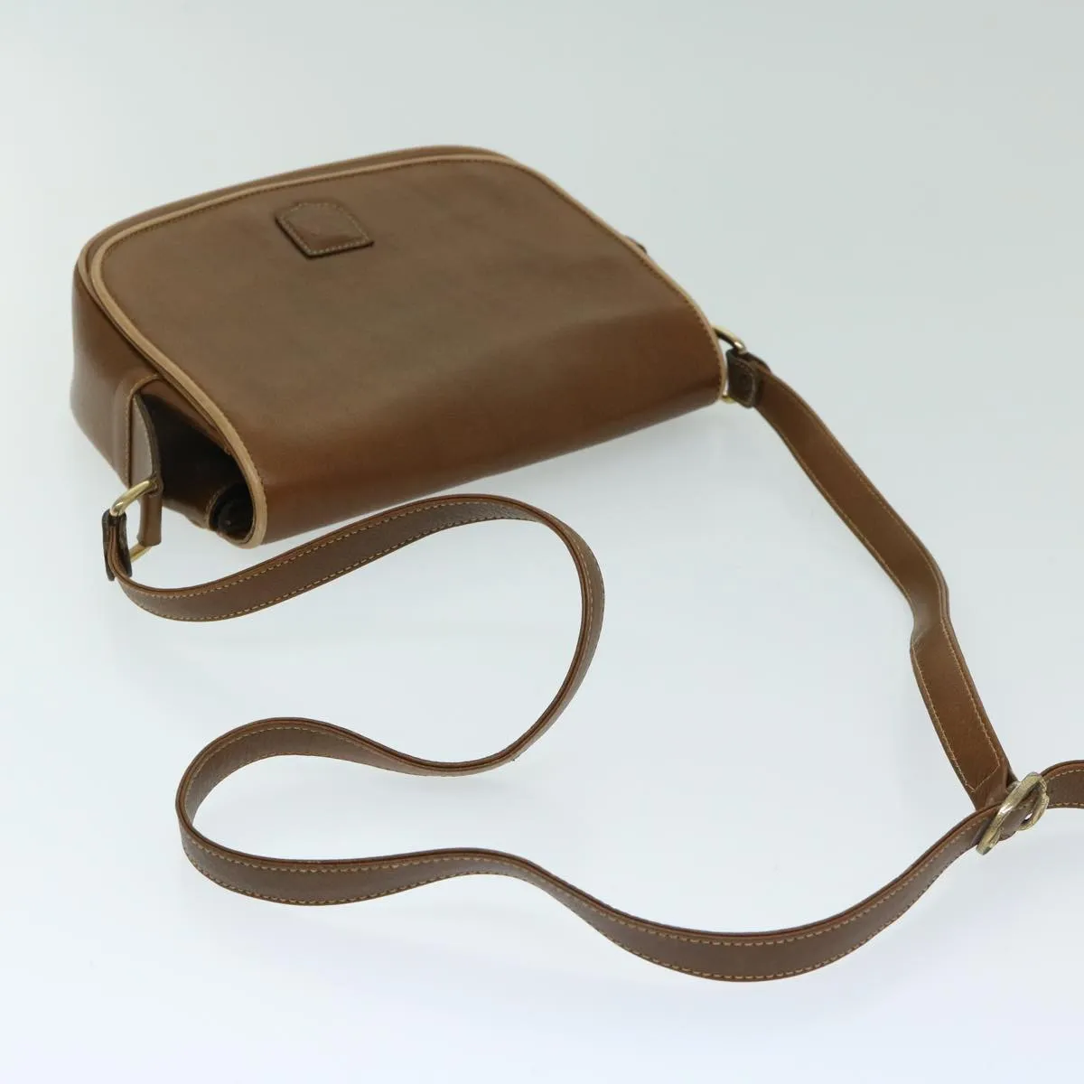 CELINE Shoulder Bag Leather Brown 68342