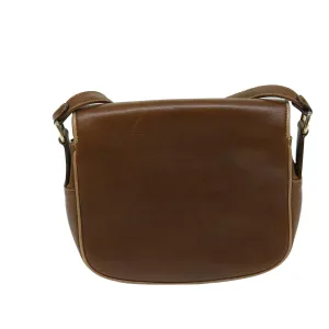 CELINE Shoulder Bag Leather Brown 68342