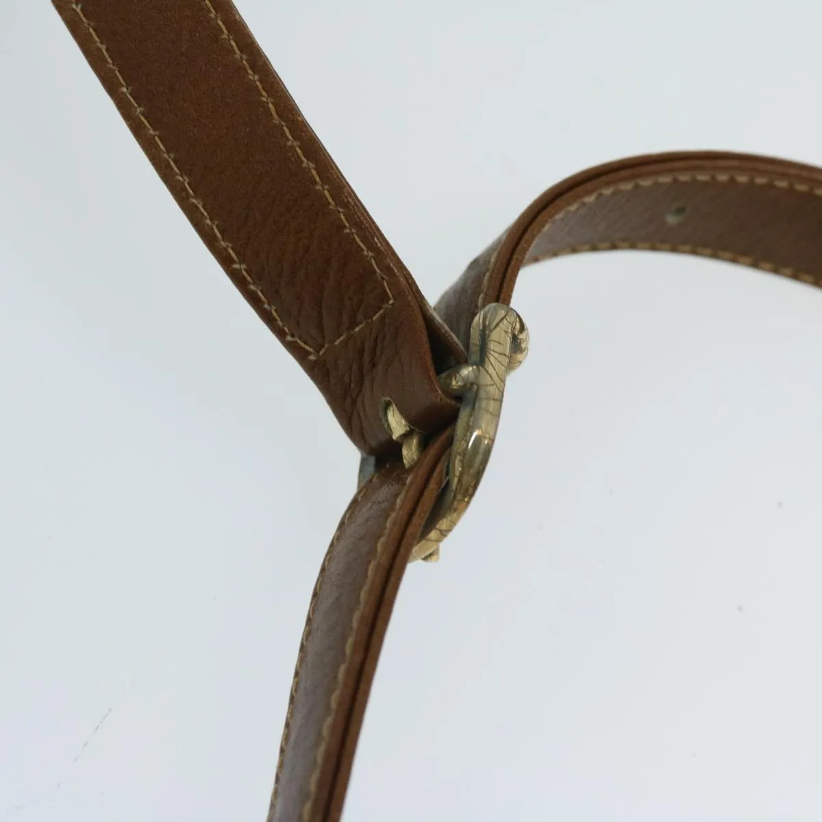 CELINE Shoulder Bag Leather Brown 68342