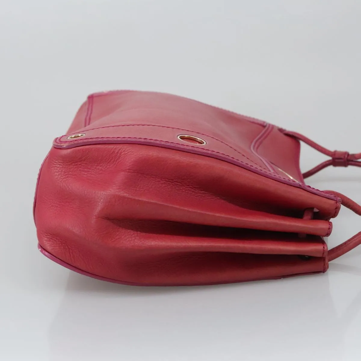 CELINE Shoulder Bag Leather Pink Gold yk15928