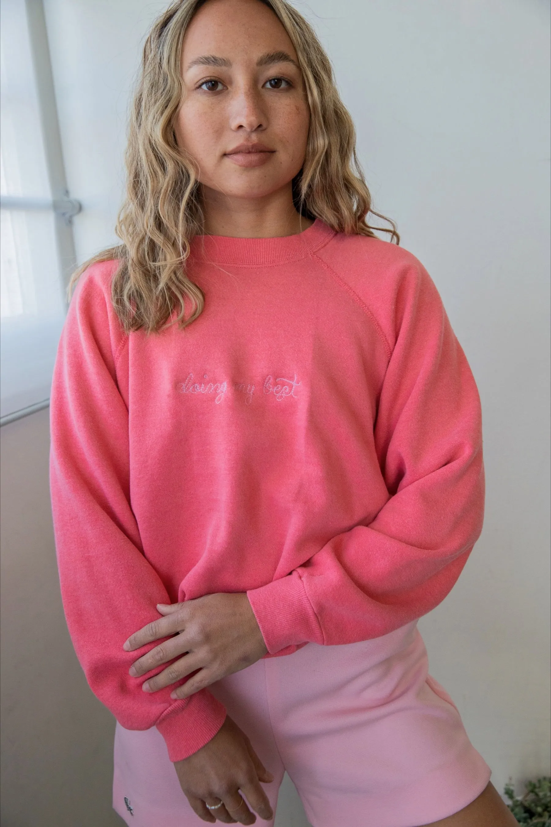 Ceremony Chainstitch X Prism Coral Doing My Best Sweatshirt