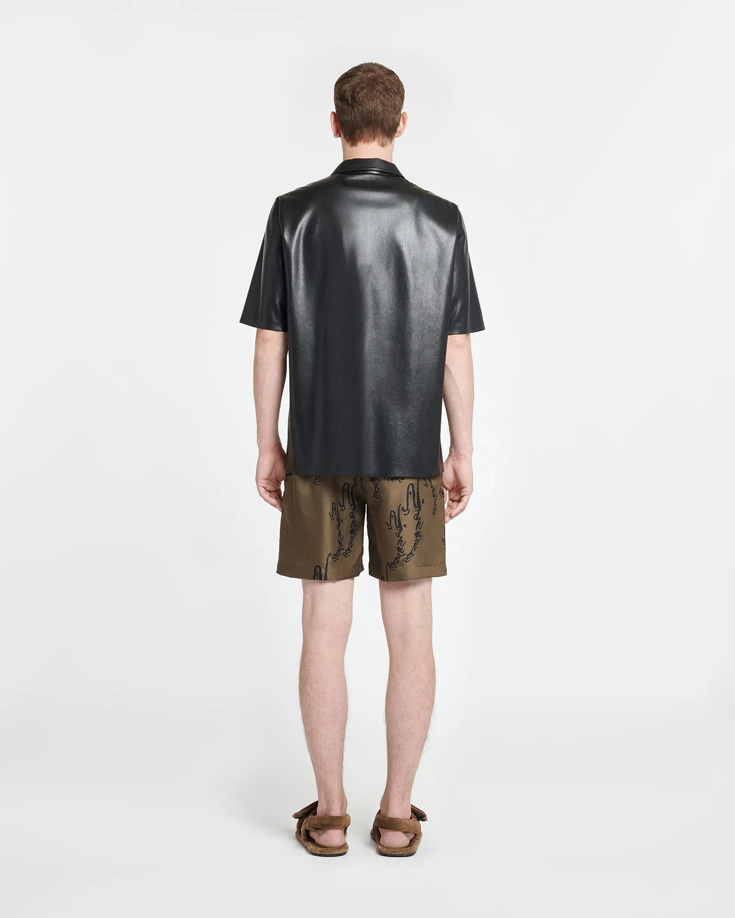 Non Irritating Seams Cap Bodil - Okobor? Alt-Leather Shirt - Black