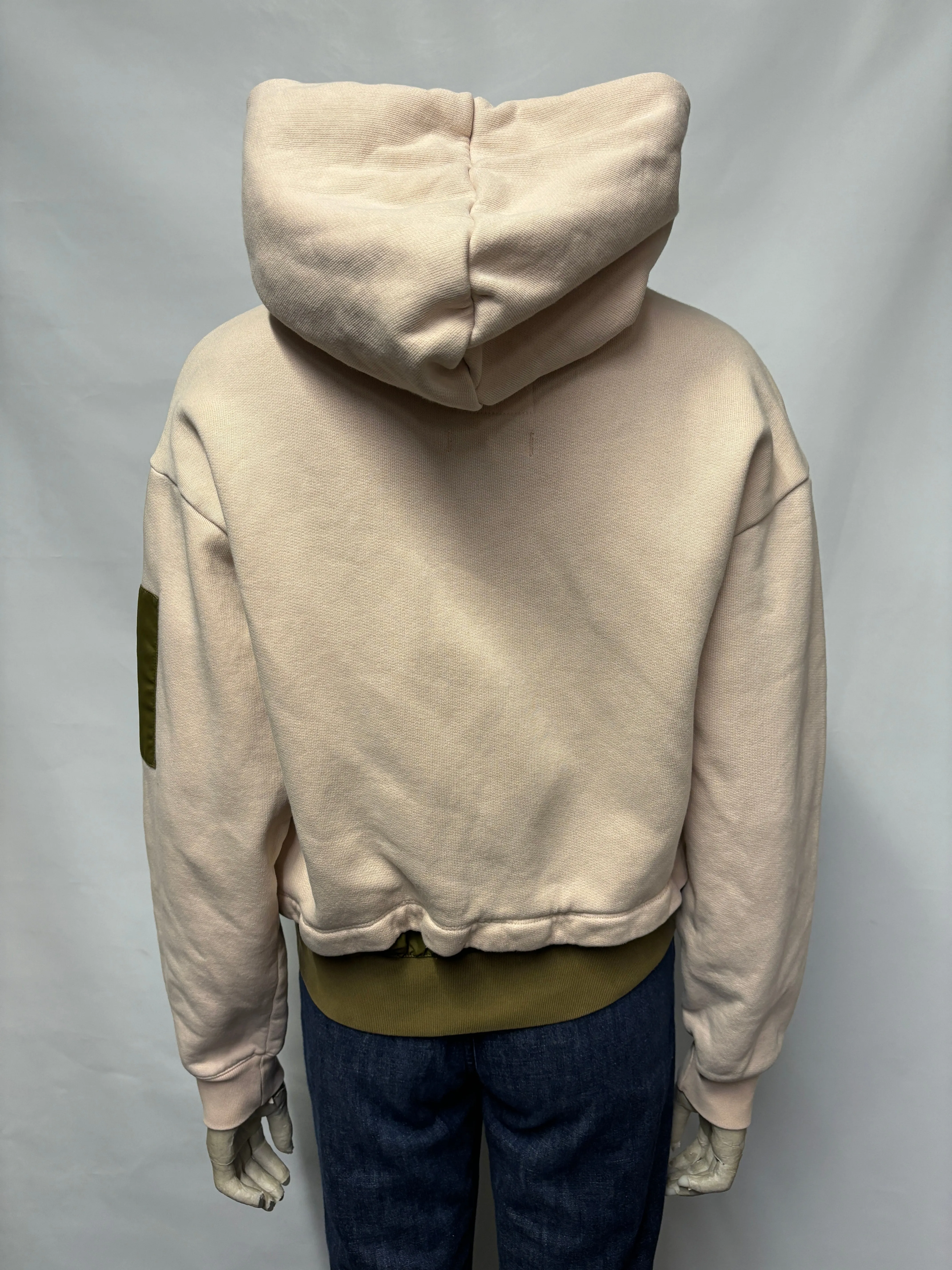 Champion Pink and Green Hoodie Small