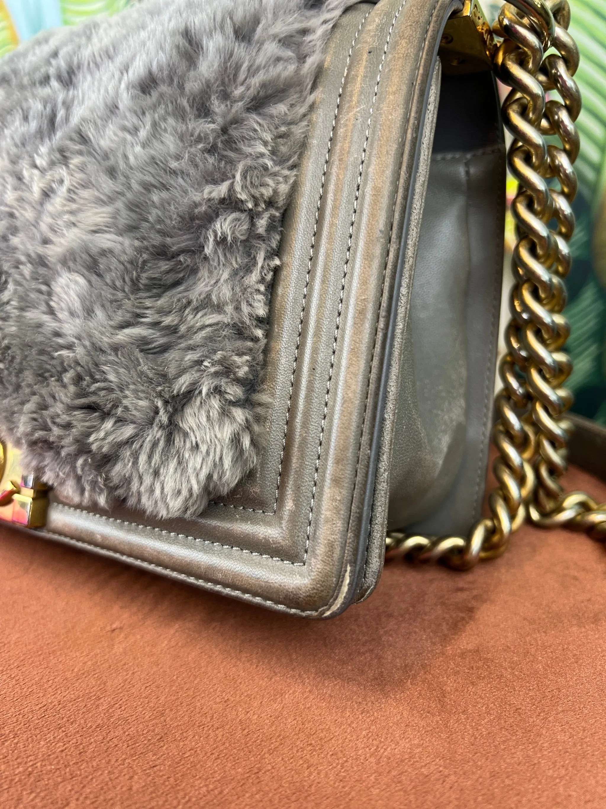 Chanel Boy bag faux fur
