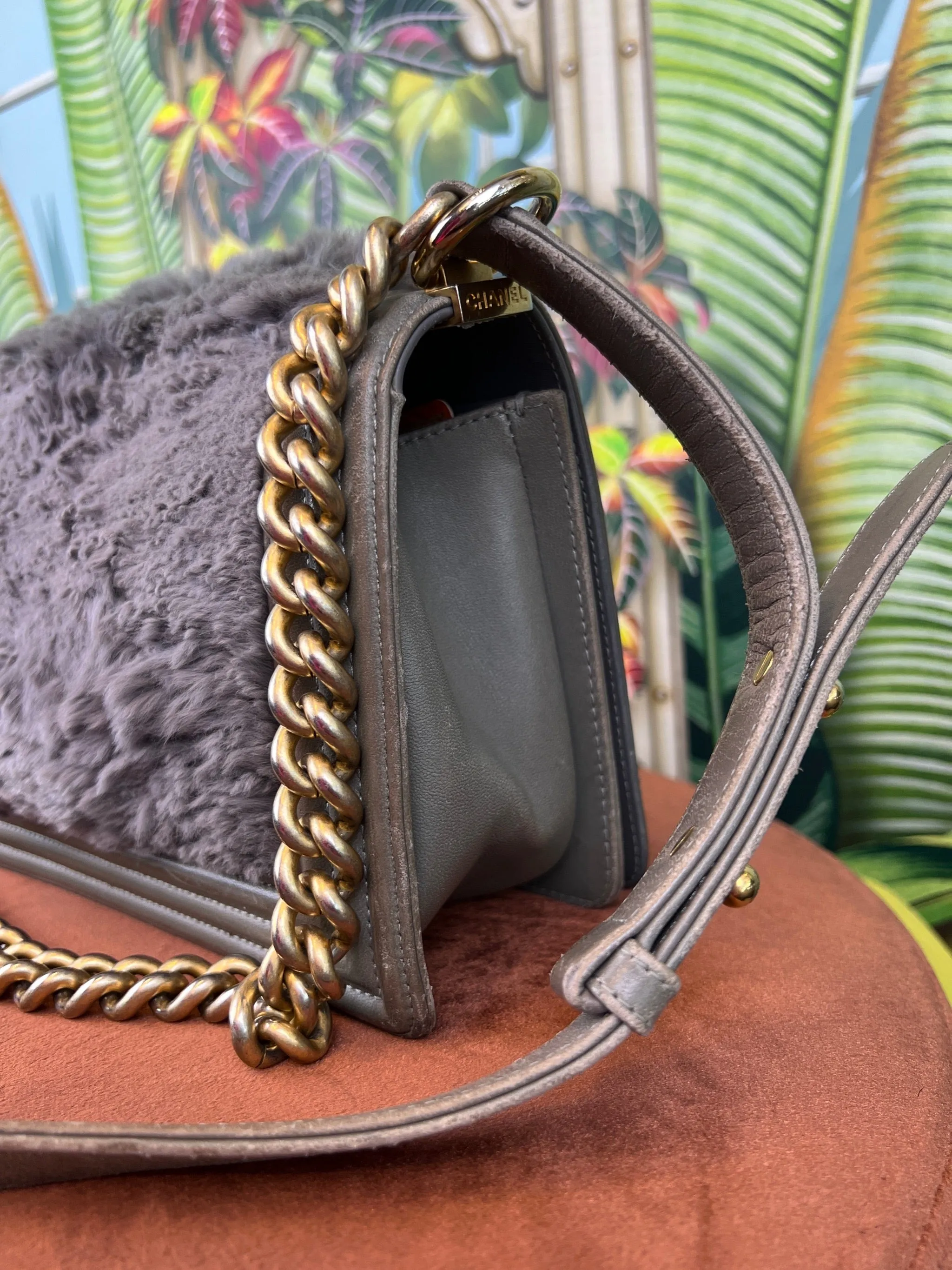 Chanel Boy bag faux fur