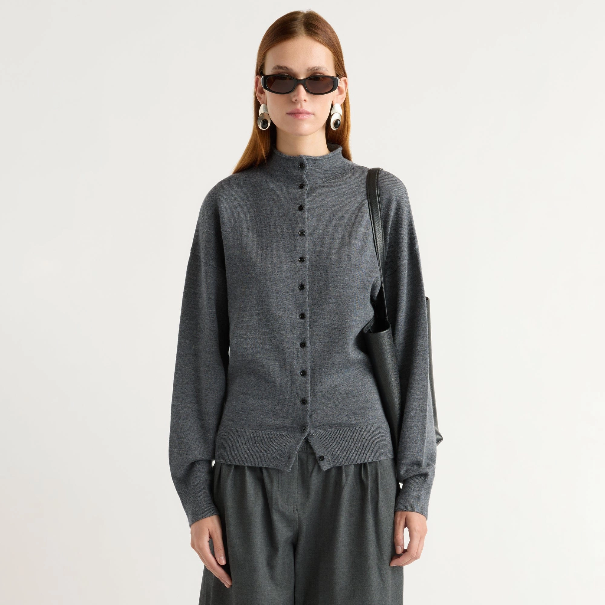Knitted Layer Charlee Lightweight Wool Button Cardigan