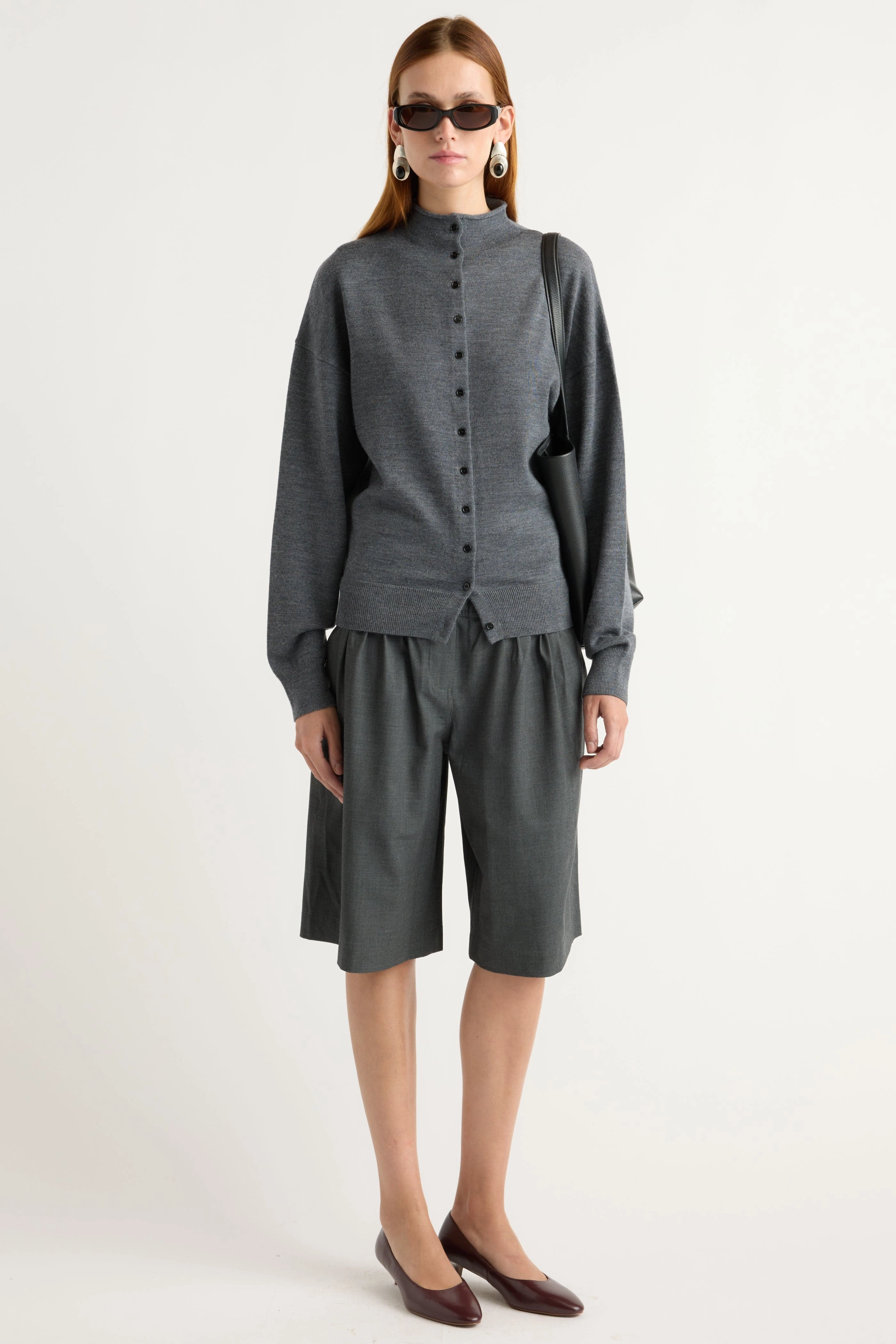 Charlee Lightweight Wool Button Cardigan Breathable Wear Fit