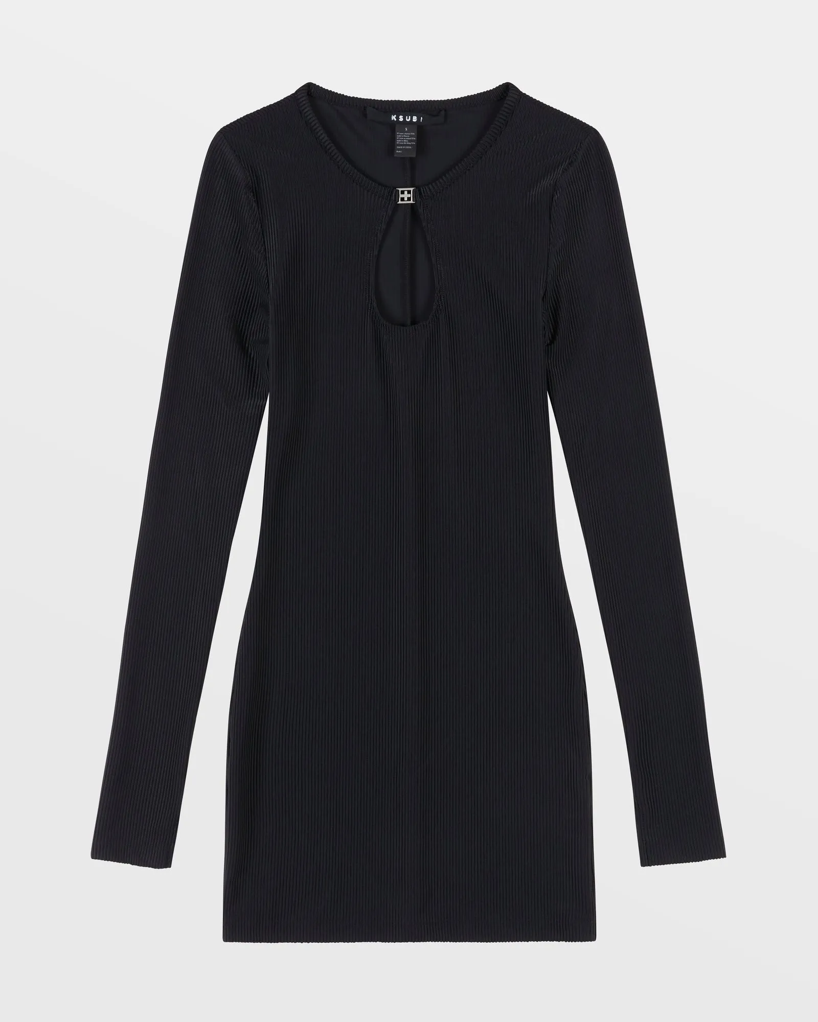 CHARMED KEYHOLE DRESS BLACK Clean Base Layered Look