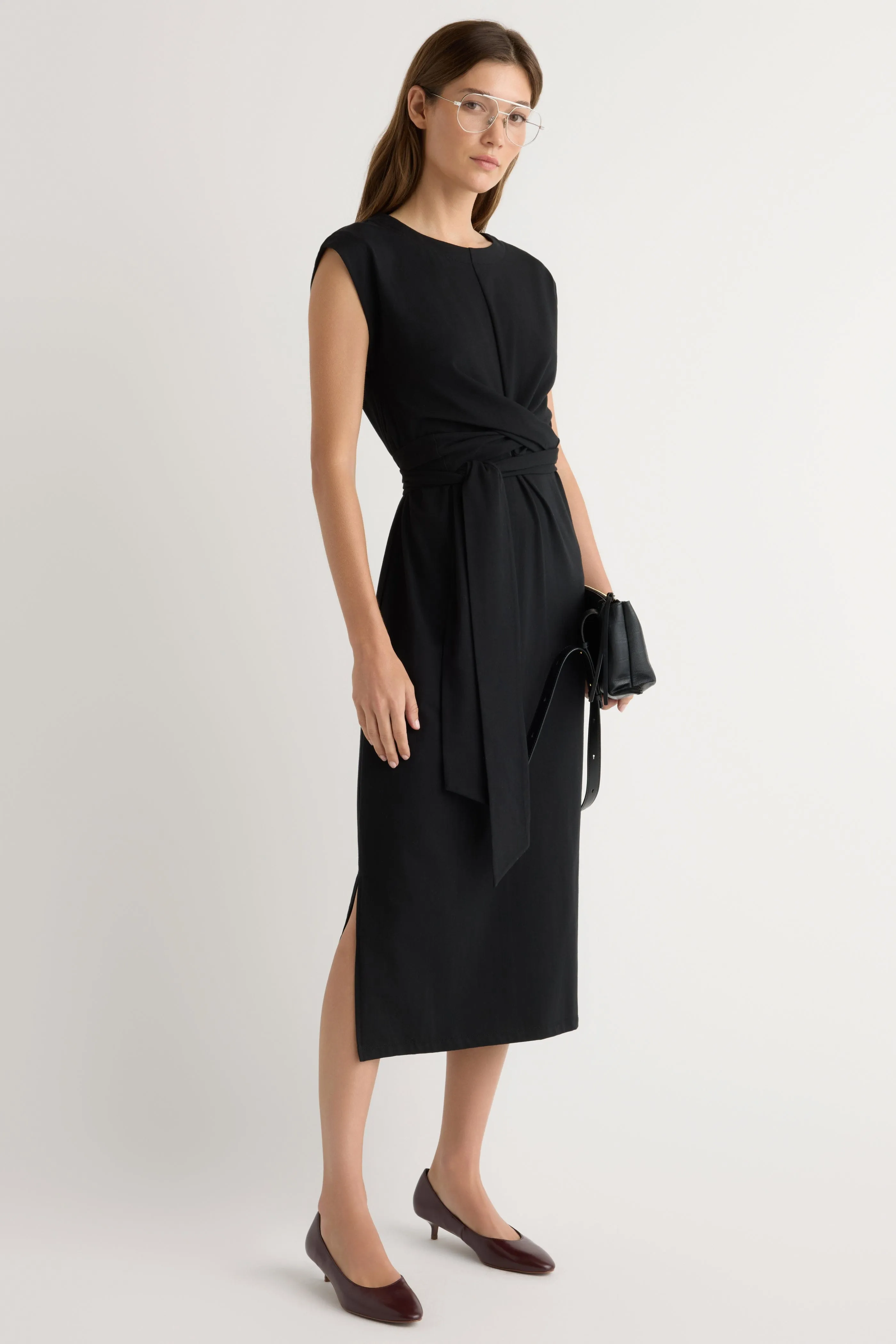 Garden Scene Fei Tie-Front Organic Cotton Dress