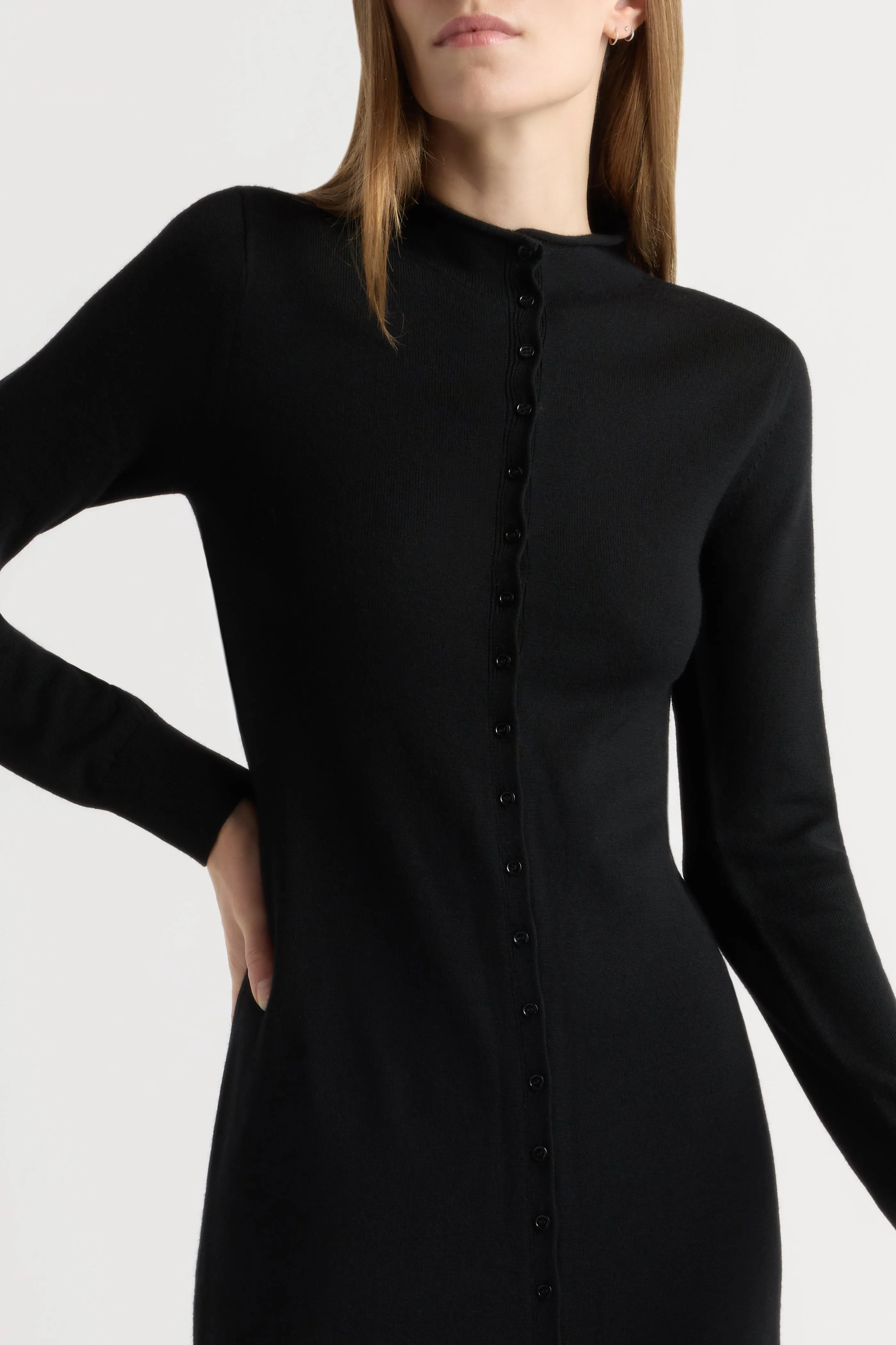 Daily Favorite Charu Wool Button Maxi Dress