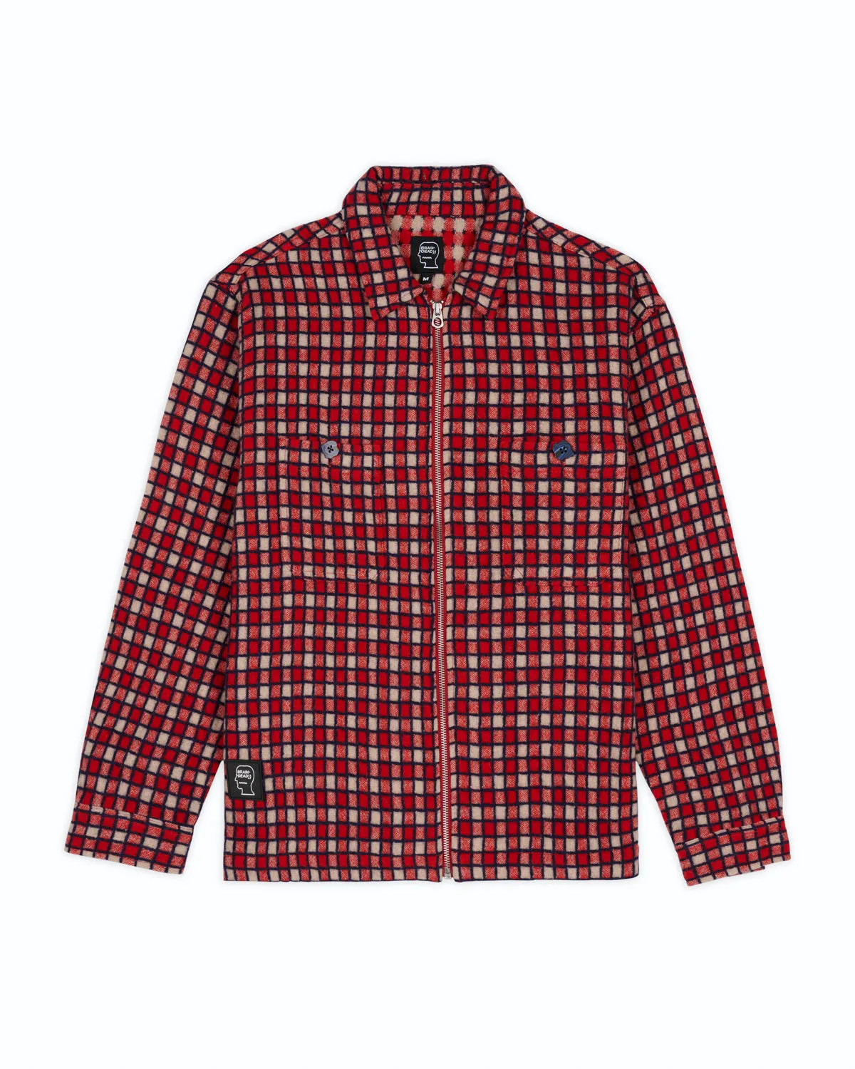 Check Mate Flannel Zip Shirt - Red