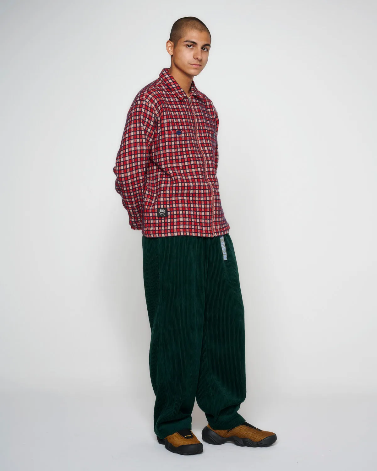 Check Mate Flannel Zip Shirt - Red
