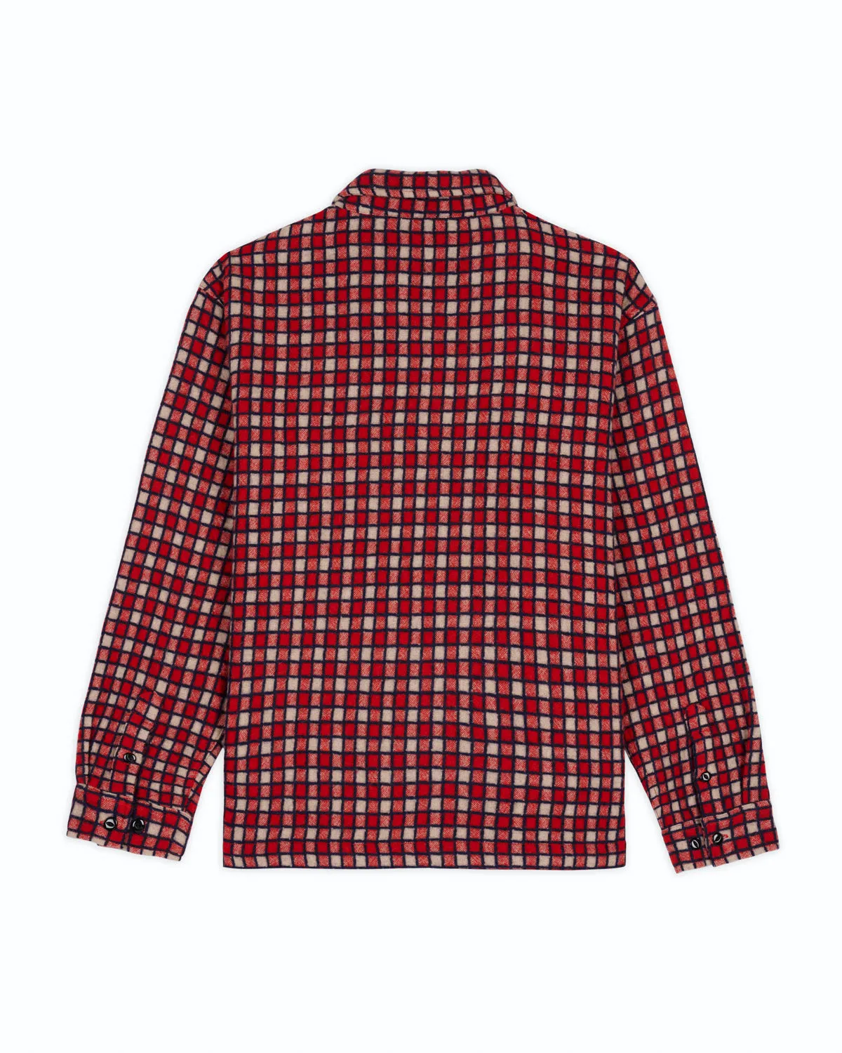Check Mate Flannel Zip Shirt - Red