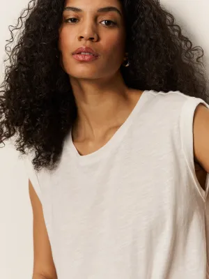 Knotted Muscle Tee White Sporty essentials