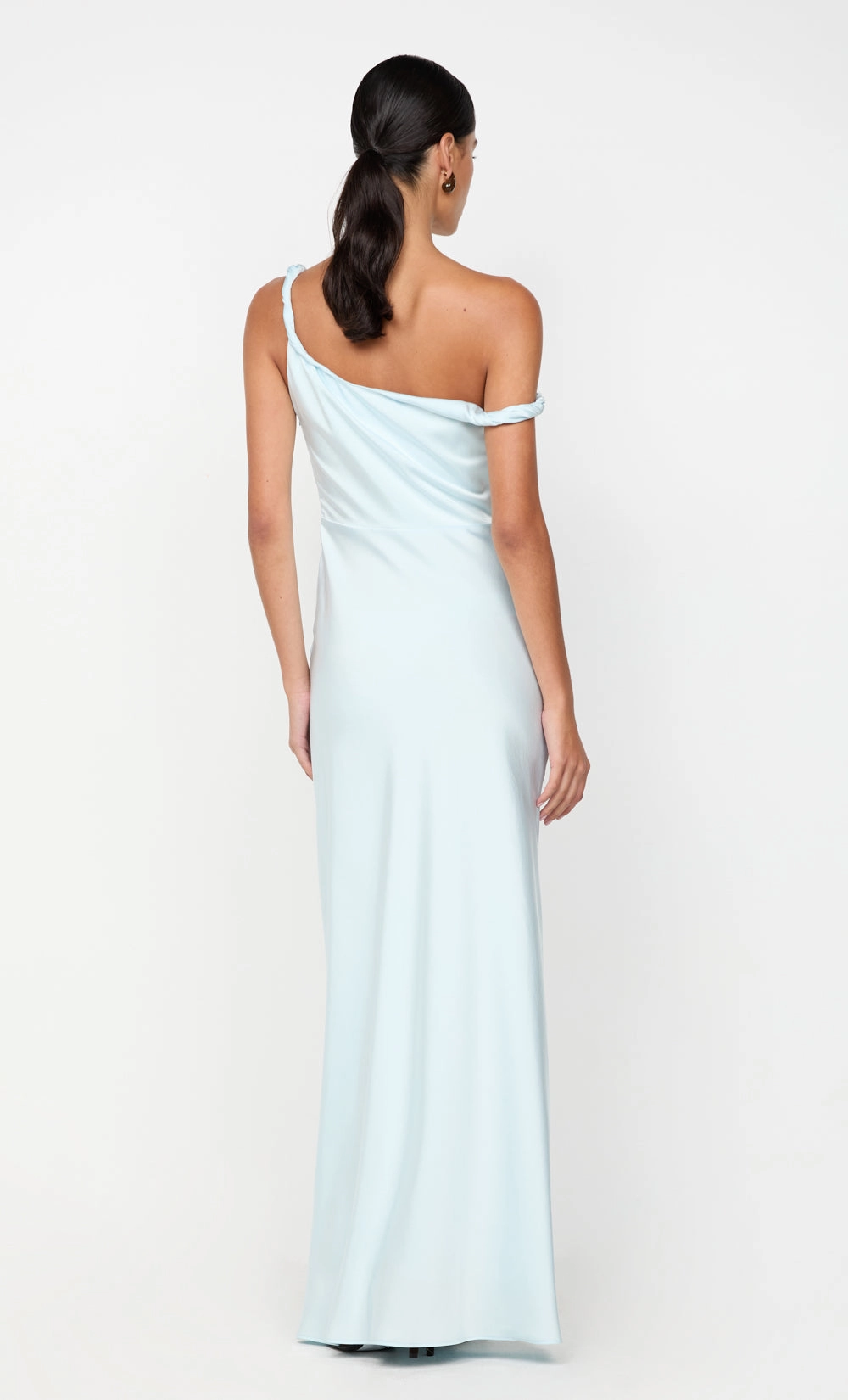 Fresh Tones Sleek Tailoring LUNETTA TWIST STRAP DRESS - ARCTIC BLUE