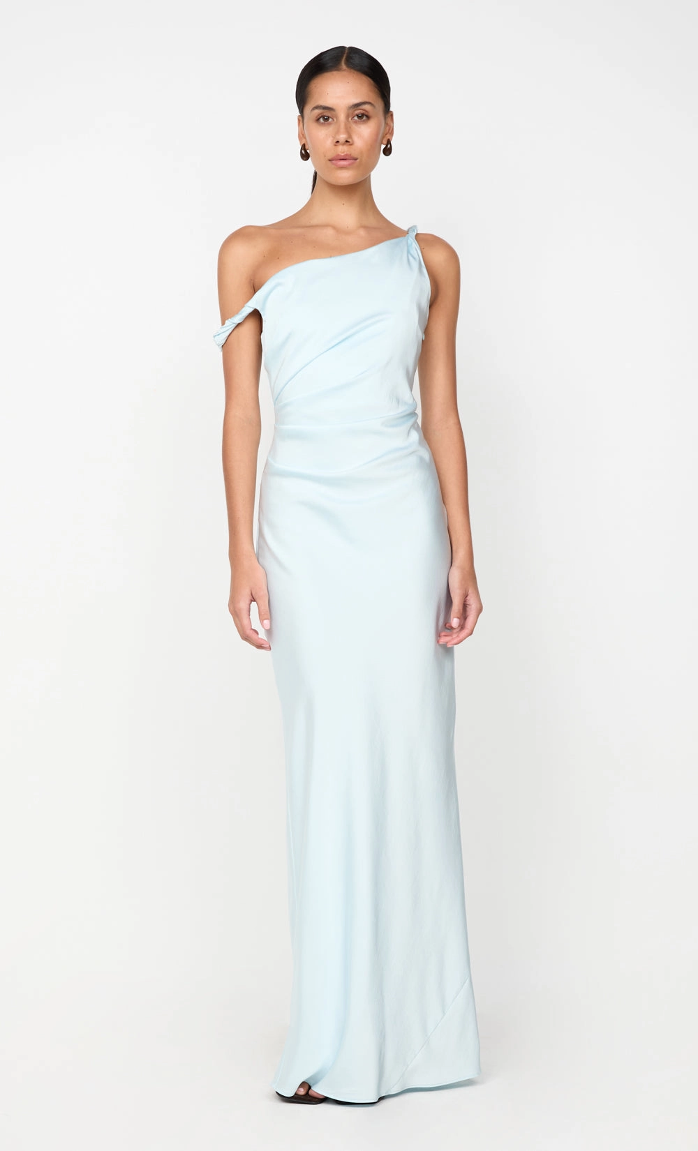 Soft Air Light And Airy LUNETTA TWIST STRAP DRESS - ARCTIC BLUE