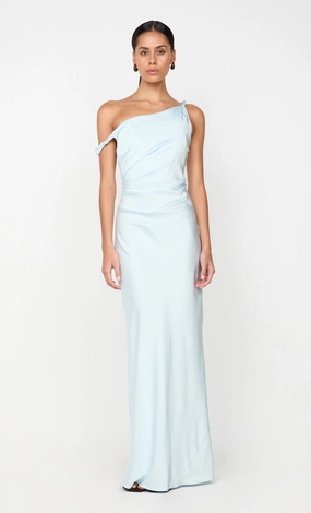 LUNETTA TWIST STRAP DRESS - ARCTIC BLUE Premium Fabric Timeless Wear