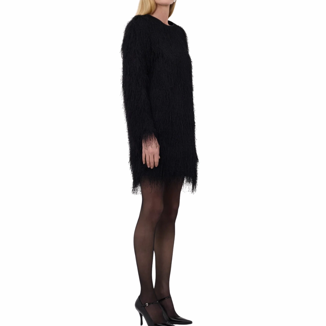 Tina Mini Dress Snag-Resistant Metallic Finish