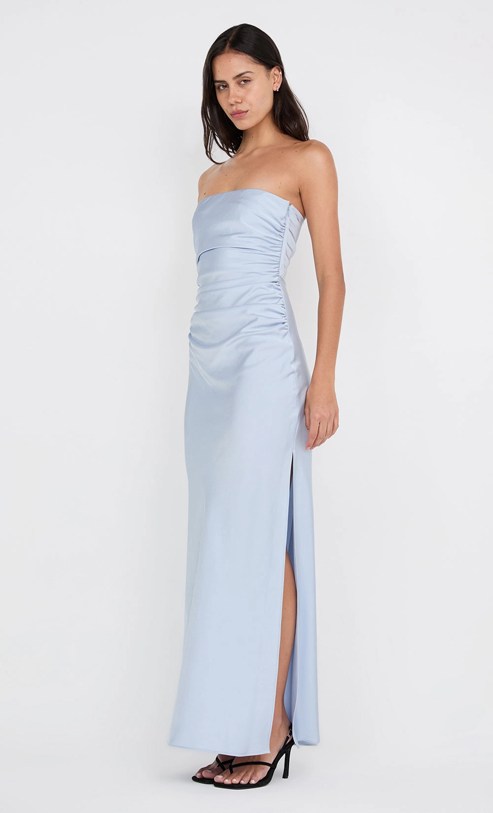 Sage Glow Live Soft ETERNITY STRAPLESS MAXI DRESS - DUSTY BLUE