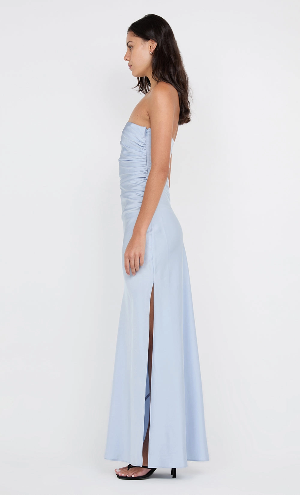 Casual Elegance Autumn-Season ETERNITY STRAPLESS MAXI DRESS - DUSTY BLUE