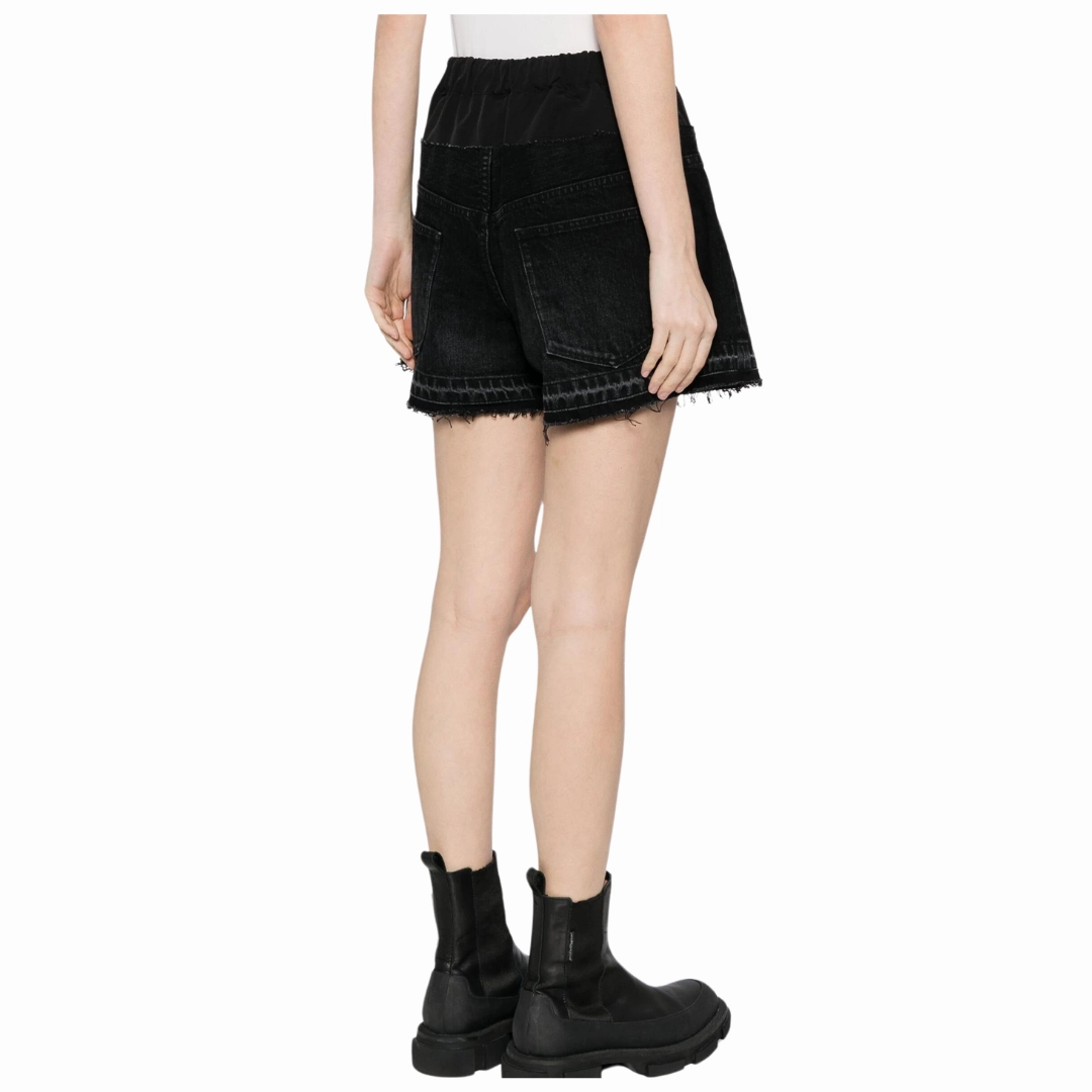 Quick Slip Relaxed Look Drawstring Denim Short