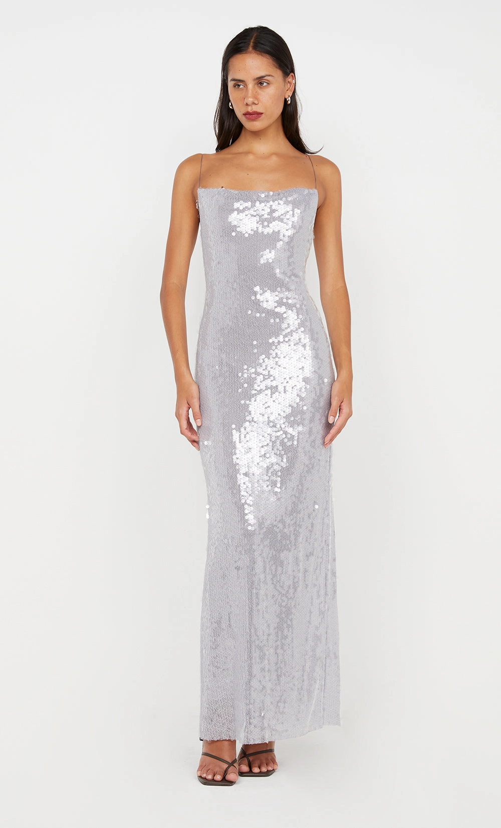 AISHYA MAXI DRESS - LILAC GREY Soft Curve