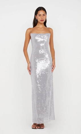 AISHYA MAXI DRESS - LILAC GREY Vacation Vibe