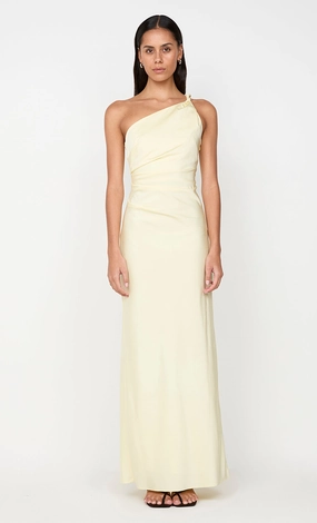 Flowy Layers LUNETTA ASYM DRESS - ICE YELLOW
