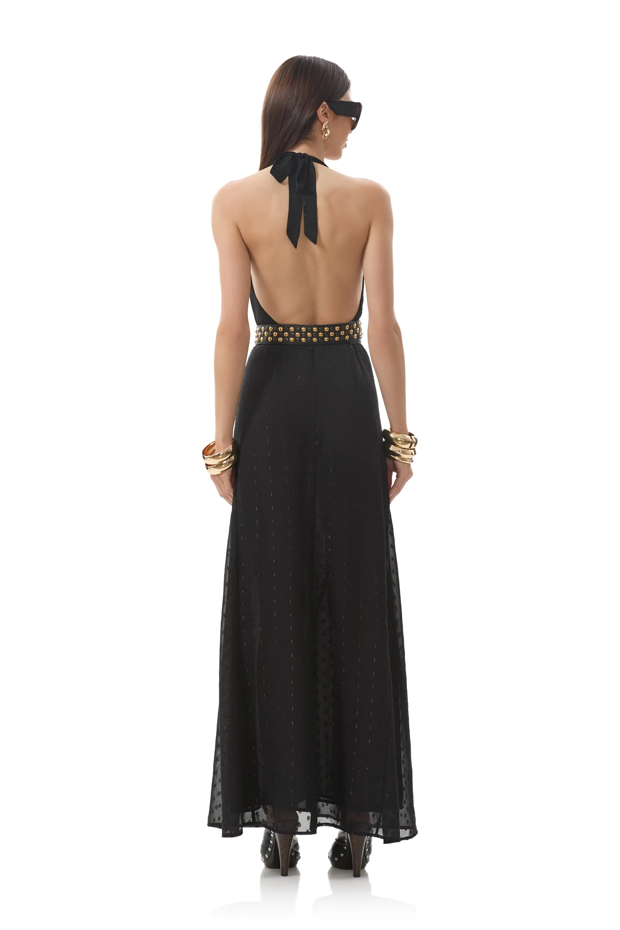Snag-Resistant CrinkleResistantWeave Odenah Dress - Noir
