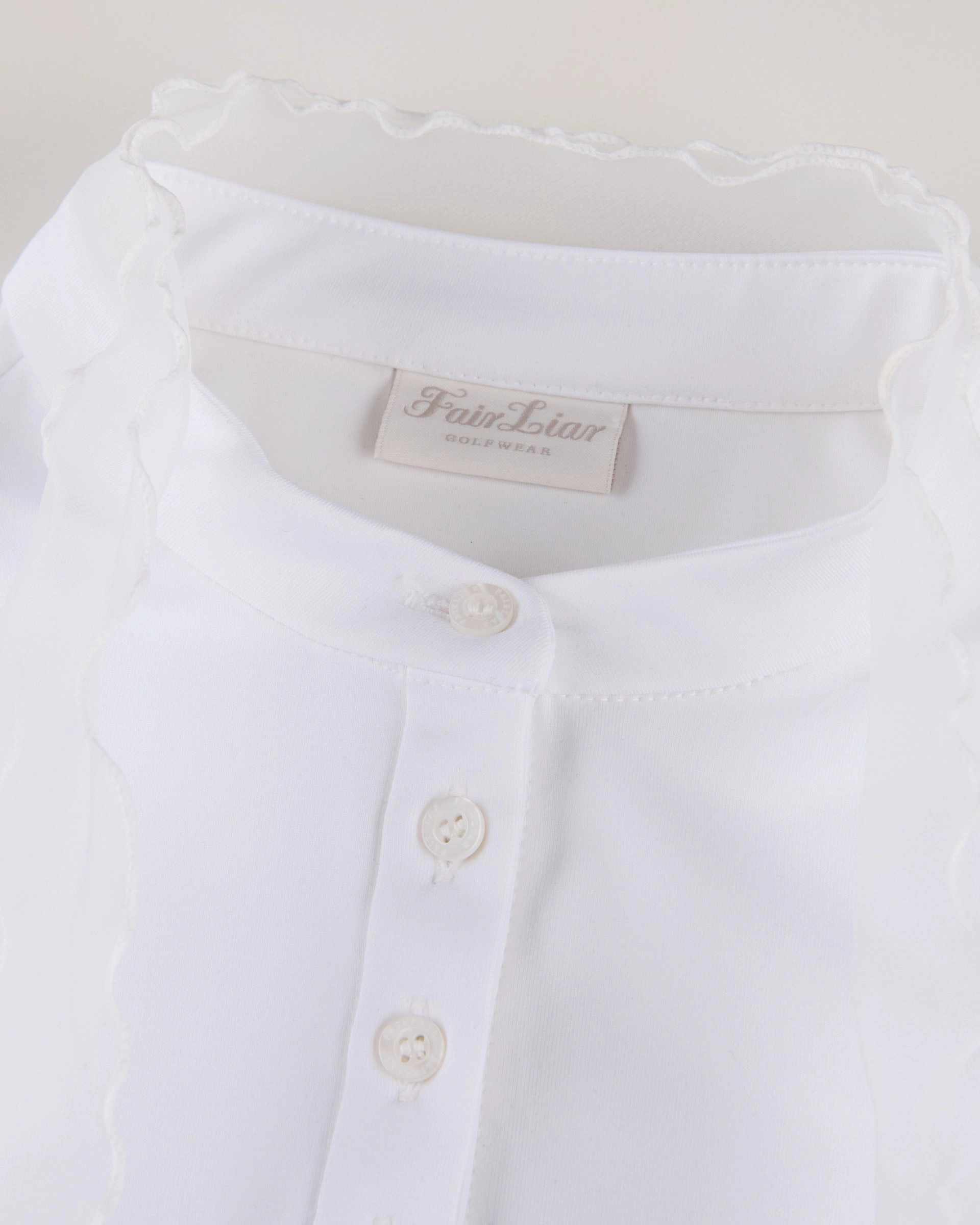 SunProtective FrictionReducing Chiffon Ribbon Windproof Inner T-Shirt - White