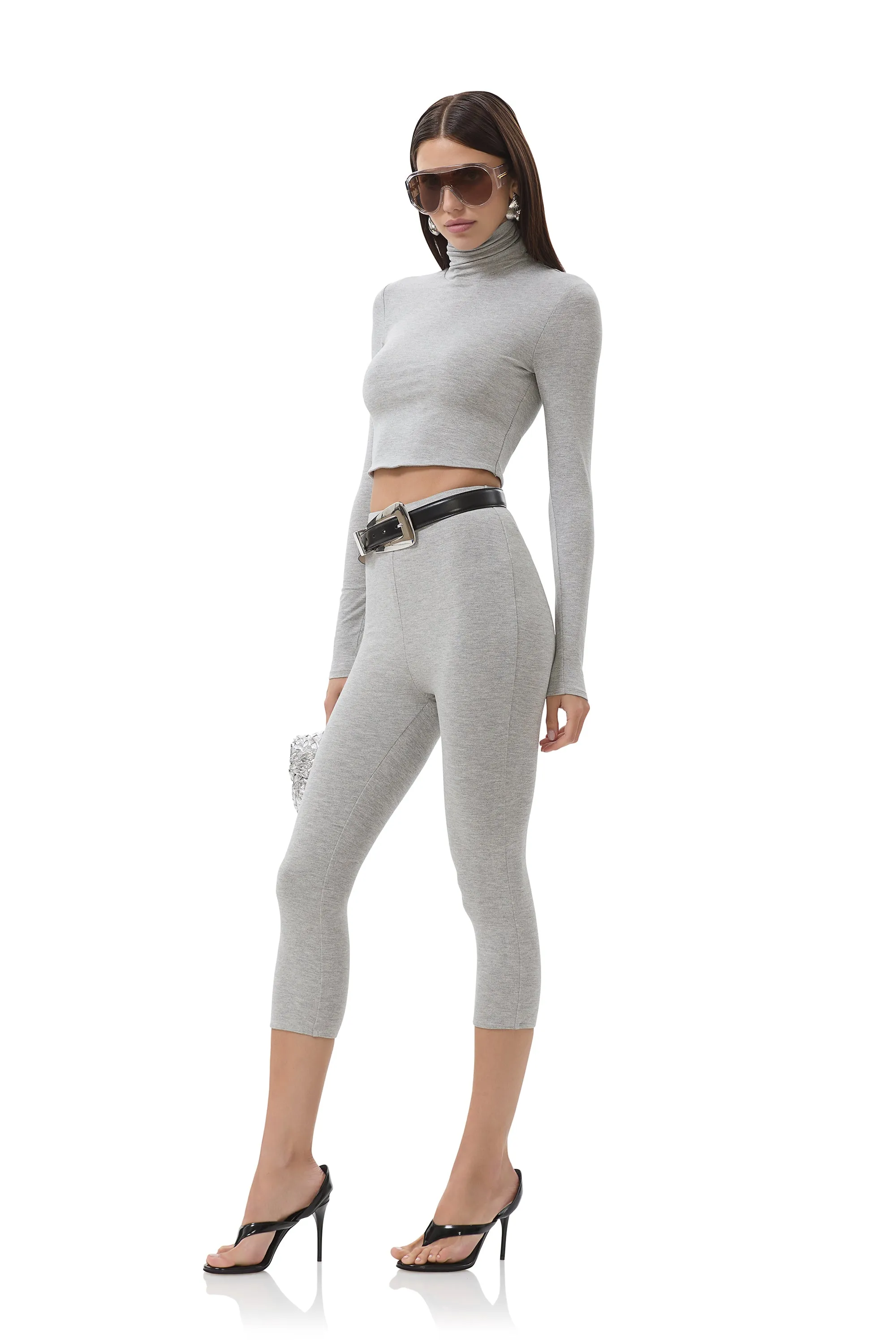 Ettie Capri Legging - Heather Grey Relaxed Design