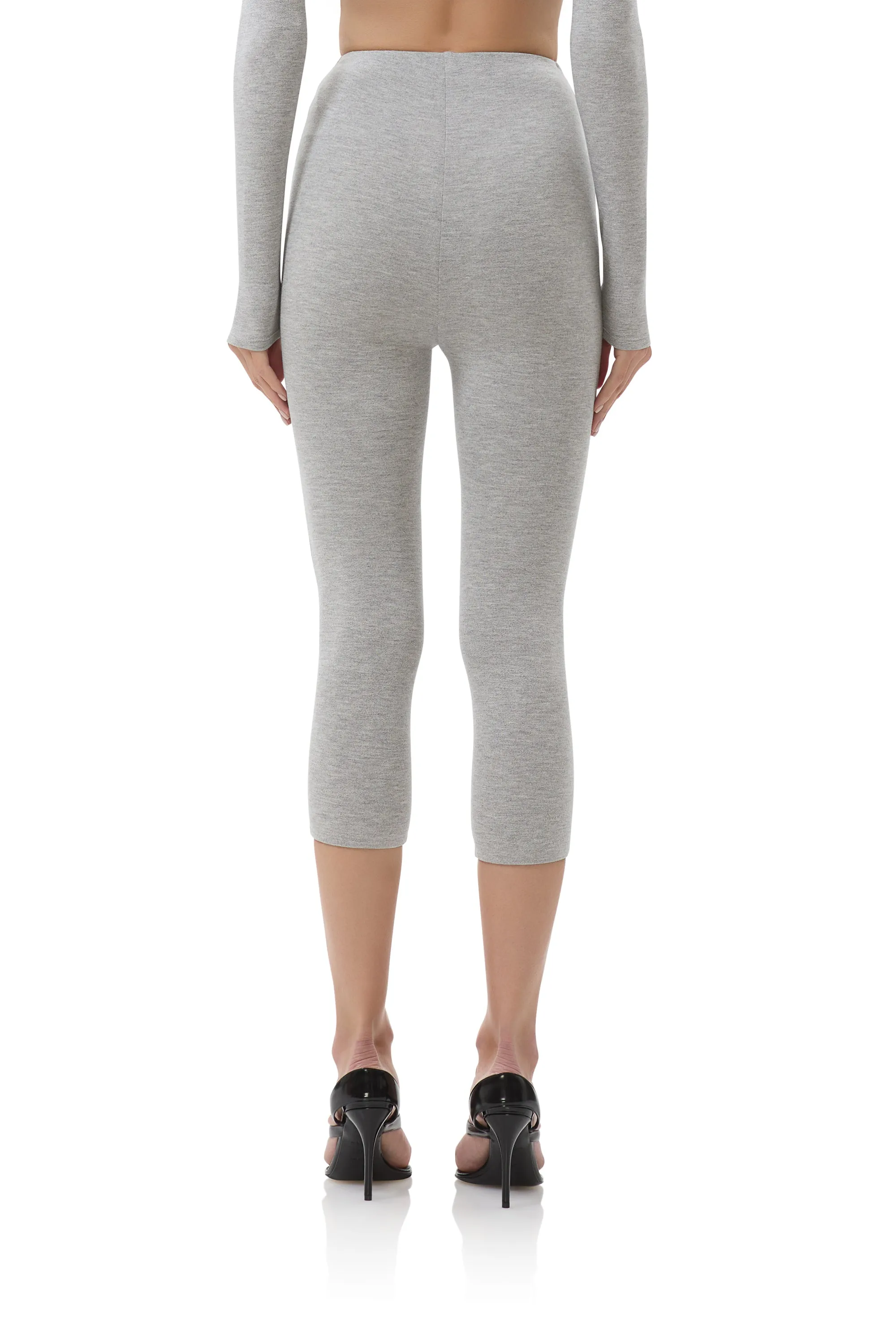 Ettie Capri Legging - Heather Grey Soft Wear