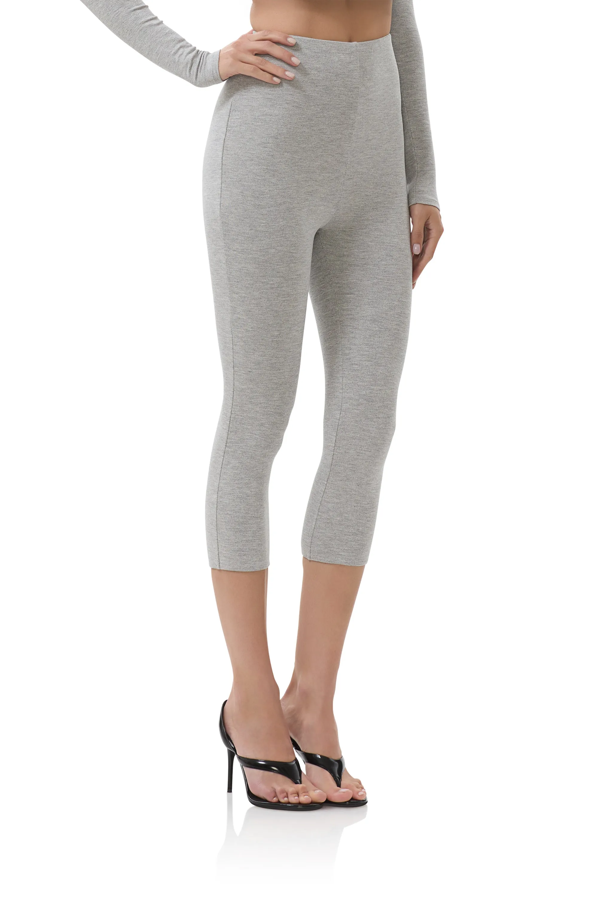 Relaxed Design SlimFit Ettie Capri Legging - Heather Grey